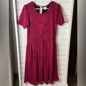 Elegant Pink Patterned Dress